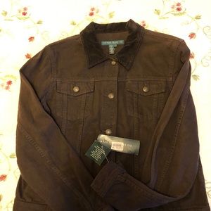 Ralph Lauren brown denim jacket-corduroy collar